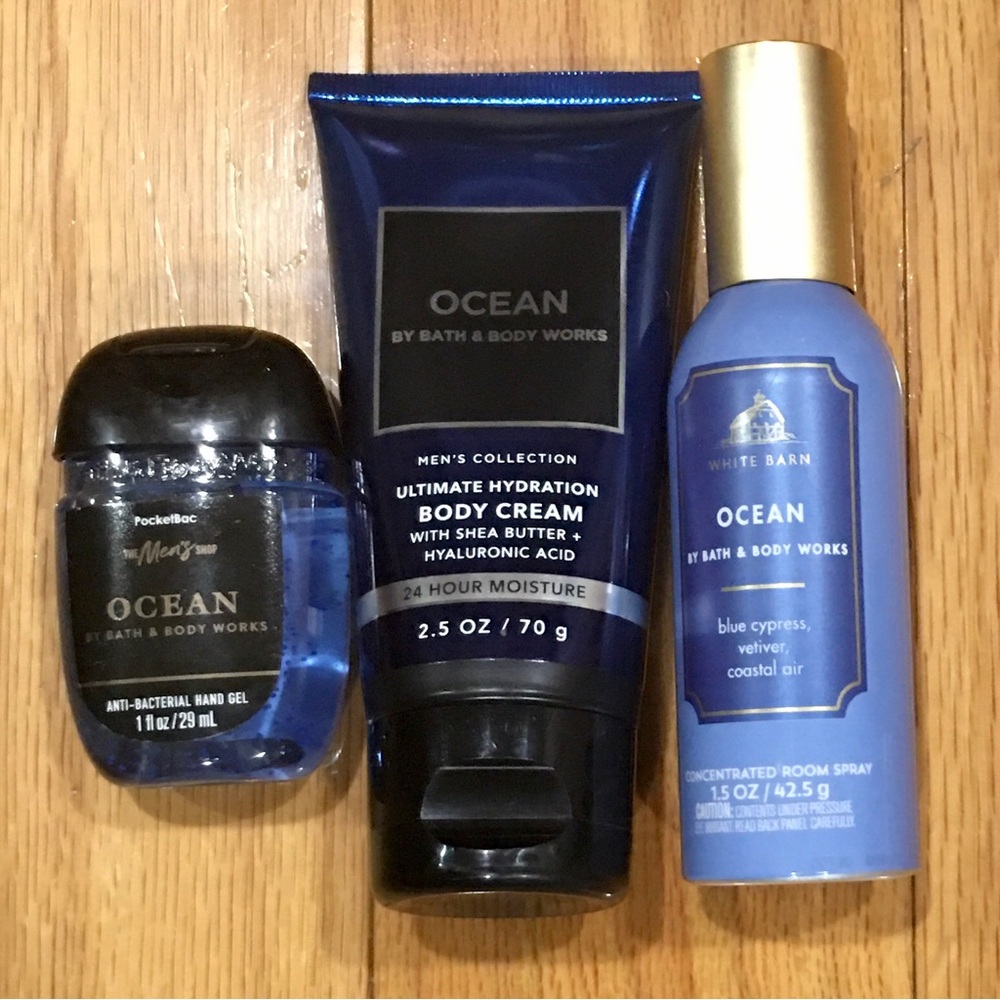 Bath & Body Works Ocean Men's Collection Set - Black and Blue